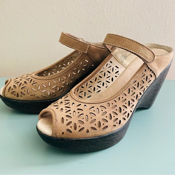 Jambu Leather Platform MaryJane Tan Sandals Women’s Size 9.5 - Picture 7 of 14